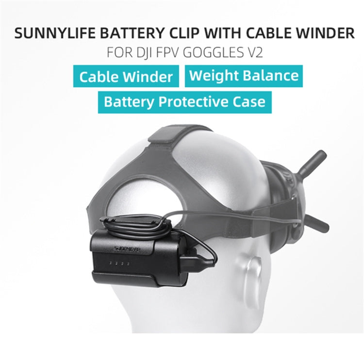 Sunnylife Battery Clip Holder Cable Management Winder Protective Case for DJI FPV Goggles V2 My Store