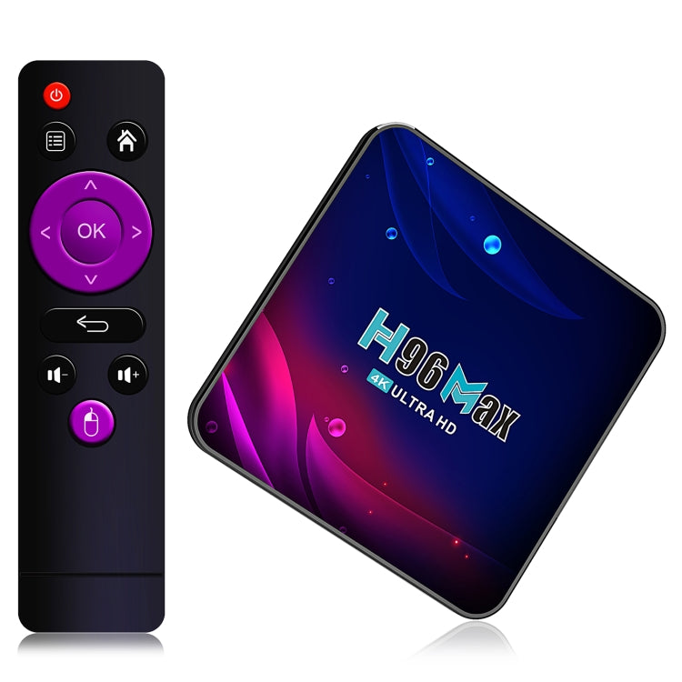 H96 Max V11 4K Smart TV BOX Android 11.0 Media Player with Remote Control, RK3318 Quad-Core 64bit Cortex-A53, RAM: 2GB, ROM: 16GB, Support Dual Band WiFi, Bluetooth, Ethernet, EU Plug My Store