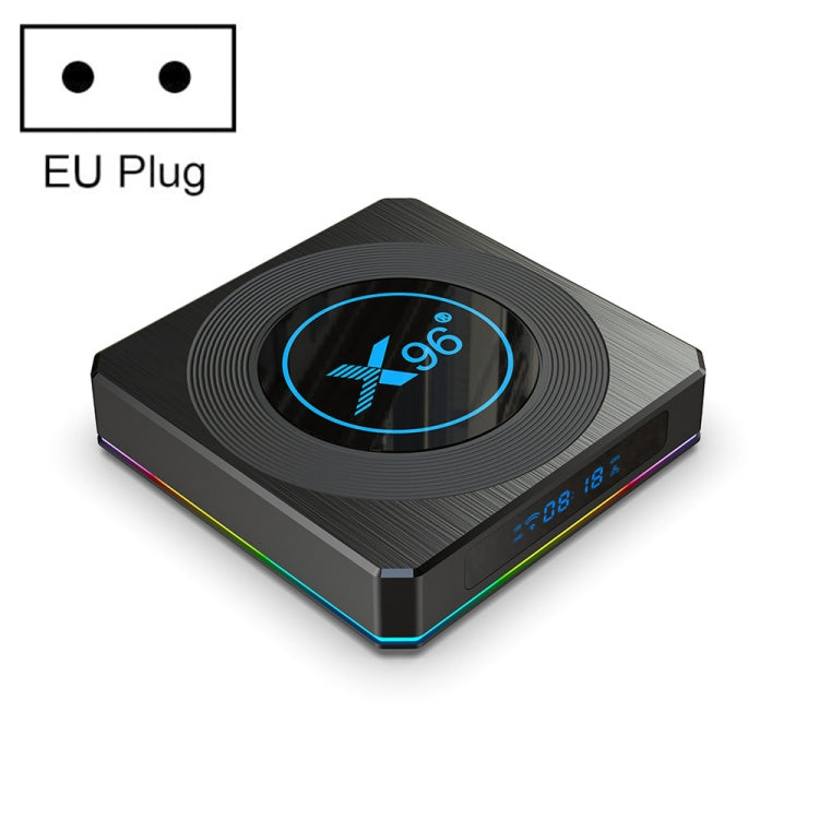 X96 X4 8K Smart TV BOX Android 11.0 Media Player with Remote Control, Amlogic S905X4 Quad Core ARM Cortex A55, RAM: 4GB, ROM: 32GB, Support 100M, Dual Band WiFi, Bluetooth, EU Plug My Store