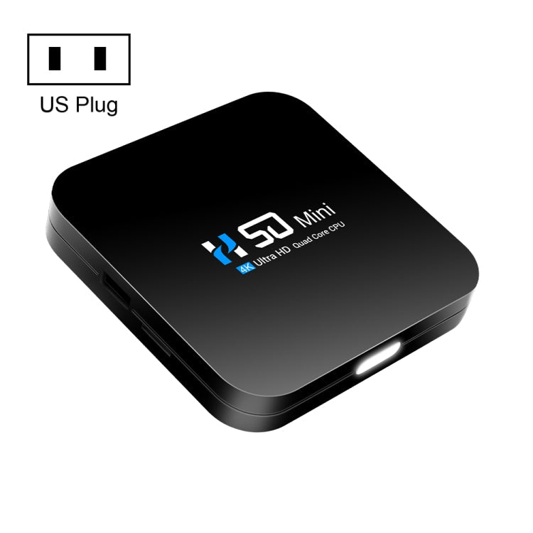 H50 Mini 4K Smart Network TV Box, Android 10.0, RK3318 Quad Core, 2GB+8GB, EU Plug My Store