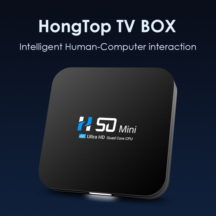 H50 Mini 4K Smart Network TV Box, Android 10.0, RK3318 Quad Core, 2GB+32GB, EU Plug