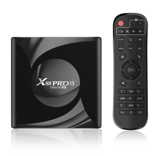 X88 Pro 13 Android 13.0 Smart TV Box with Remote Control, RK3528 Quad-Core, 2GB+16GB Reluova