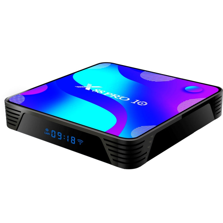 X88 Pro 10 4K Ultra HD Android TV Box with Remote Controller, Android 10.0, RK3318 Quad-Core 64bit Cortex-A53, 4GB+32GB, Support Bluetooth / Dual-Band WiFi / TF Card / USB / AV / Ethernet My Store