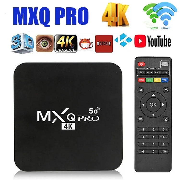 MXQ Pro 4K TV Box Rockchip RK3228A Quad Core CPU Android 7.1, 1GB+8GB wtih Remote Control, US Plug My Store