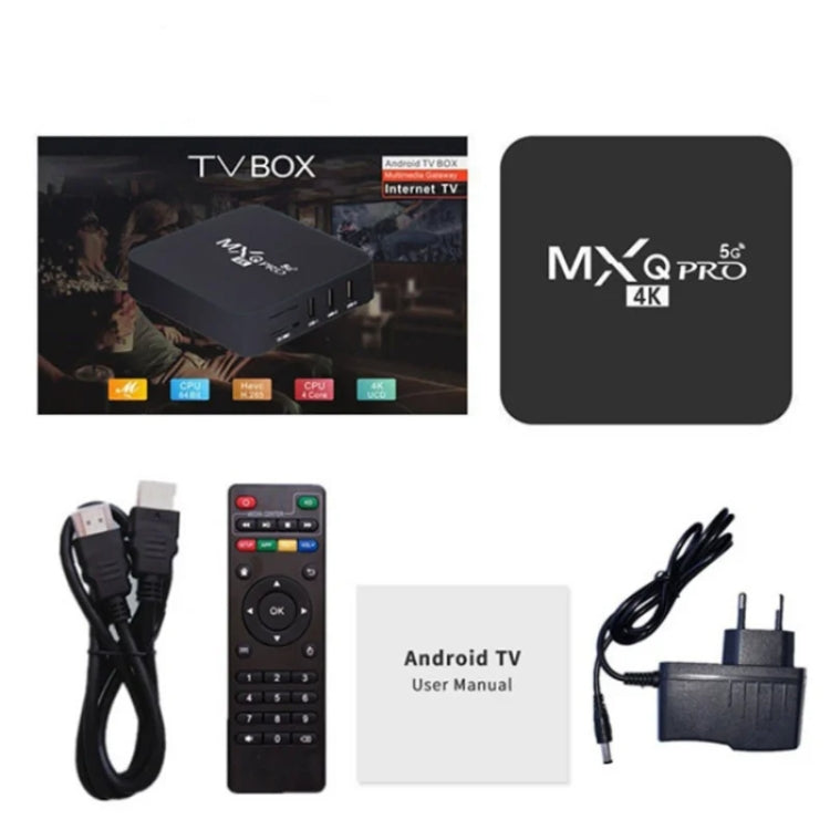 MXQ Pro 4K TV Box Rockchip RK3228A Quad Core CPU Android 7.1, 1GB+8GB wtih Remote Control, US Plug