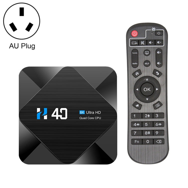 H40 4K Ultra HD Smart TV BOX Android 10.0 Media Player with Remote Control, Quad-core, RAM: 4GB, ROM: 32GB My Store