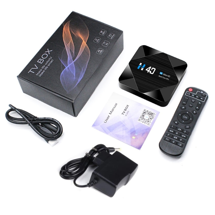 H40 4K Ultra HD Smart TV BOX Android 10.0 Media Player with Remote Control, Quad-core, RAM: 4GB, ROM: 32GB My Store