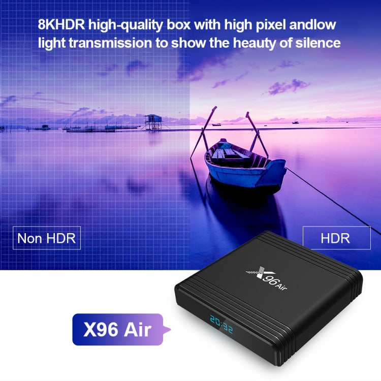 X96 Air 8K Smart TV BOX Android 9.0 Media Player with Remote Control, Quad-core Amlogic S905X3, RAM: 2GB, ROM: 16GB, Dual Band WiFi, AU Plug