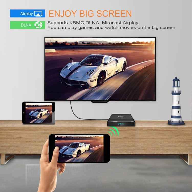 X96 Air 8K Smart TV BOX Android 9.0 Media Player with Remote Control, Quad-core Amlogic S905X3, RAM: 4GB, ROM: 64GB, Dual Band WiFi, Bluetooth, AU Plug My Store