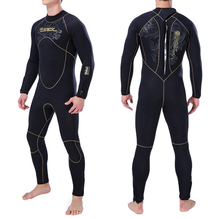 SLINX 1106 5mm Neoprene + Towel Lining Super Elastic Wear-resistant Warm Semi-dry Full Body One-piece Wetsuit for Men