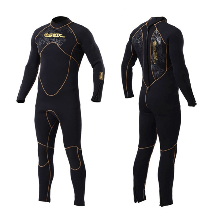 SLINX 1106 5mm Neoprene + Towel Lining Super Elastic Wear-resistant Warm Semi-dry Full Body One-piece Wetsuit for Men