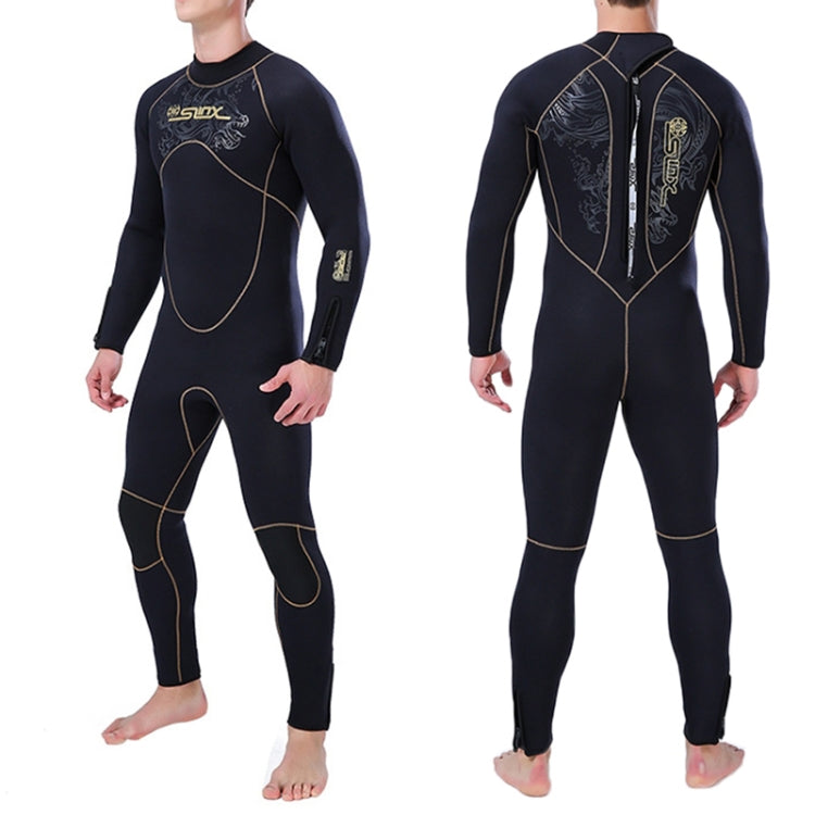 SLINX 1106 5mm Neoprene + Towel Lining Super Elastic Wear-resistant Warm Semi-dry Full Body One-piece Wetsuit for Men