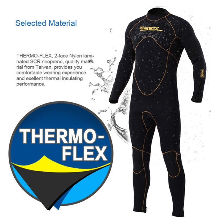 SLINX 1106 5mm Neoprene + Towel Lining Super Elastic Wear-resistant Warm Semi-dry Full Body One-piece Wetsuit for Men