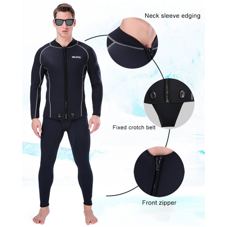 SLINX 1703 3mm Neoprene Super Elastic Warm Crotch Diving Long-sleeved Jacket for Men My Store