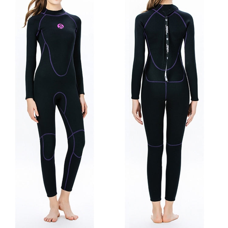 SLINX 1714 3mm Neoprene Super Elastic Warm Long-sleeved Full Body One-piece Wetsuit for Women