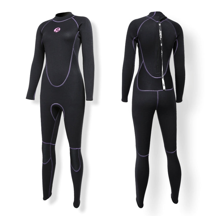 SLINX 1714 3mm Neoprene Super Elastic Warm Long-sleeved Full Body One-piece Wetsuit for Women