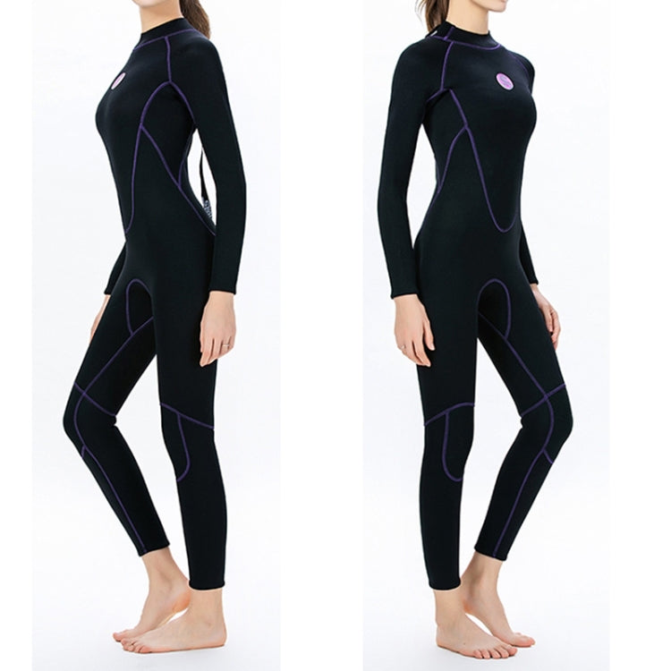 SLINX 1714 3mm Neoprene Super Elastic Warm Long-sleeved Full Body One-piece Wetsuit for Women