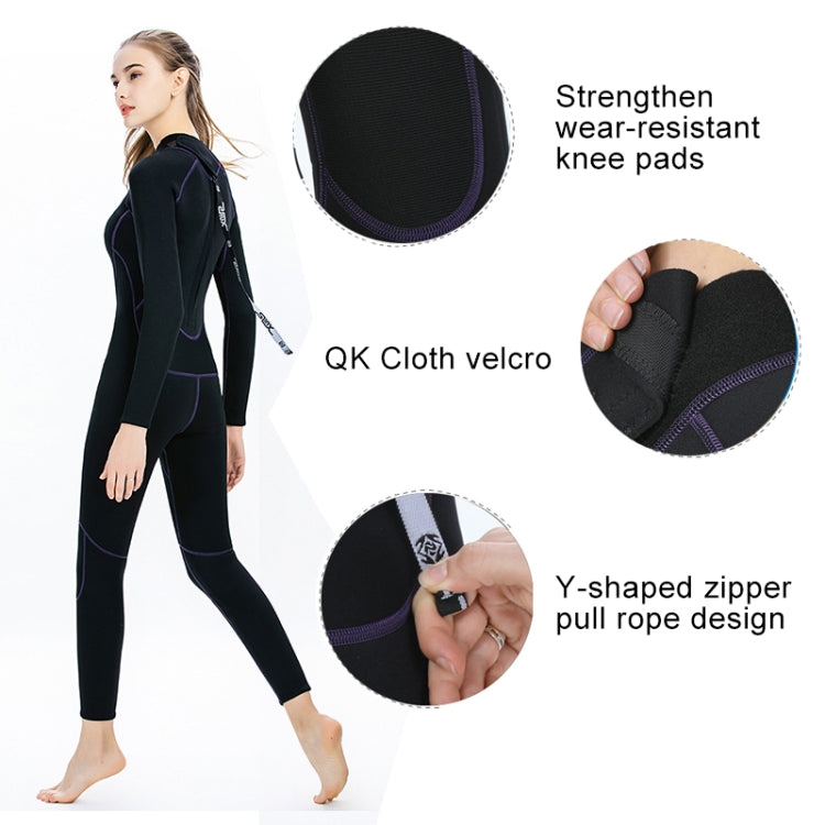 SLINX 1714 3mm Neoprene Super Elastic Warm Long-sleeved Full Body One-piece Wetsuit for Women My Store