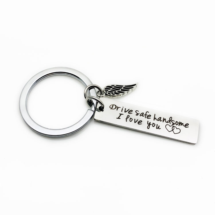 Creative Drive Safe Handsome Words Stainless Steel Keychain Key Rings ÎҵÄÉ̵ê