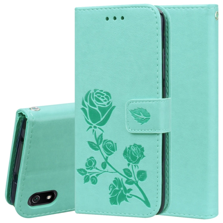 Rose Embossed Horizontal Flip PU Leather Case with Holder & Card Slots & Wallet