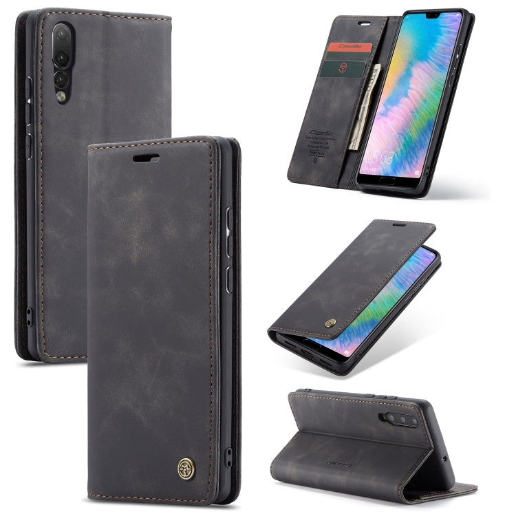 CaseMe-013 Detachable Multifunctional Horizontal Flip Leather Case with Card Slot & Holder & Zipper Wallet & Photo Frame for Huawei P20 Pro