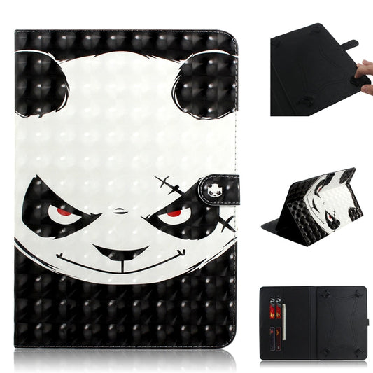 3D Colored Drawing Universal Horizontal Flip Leather Case, with Holder & Card Slot & Wallet, Series 1