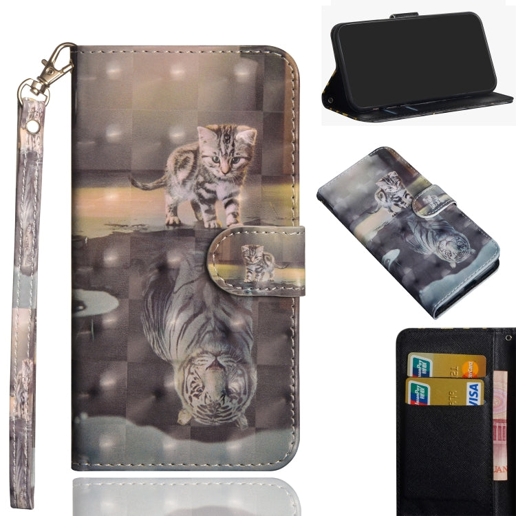 3D Painting Pattern Coloured Drawing Horizontal Flip TPU + PU Leather Case with Holder & Card Slots & Wallet