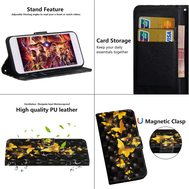 3D Painting Pattern Coloured Drawing Horizontal Flip TPU + PU Leather Case with Holder & Card Slots & Wallet-Reluova