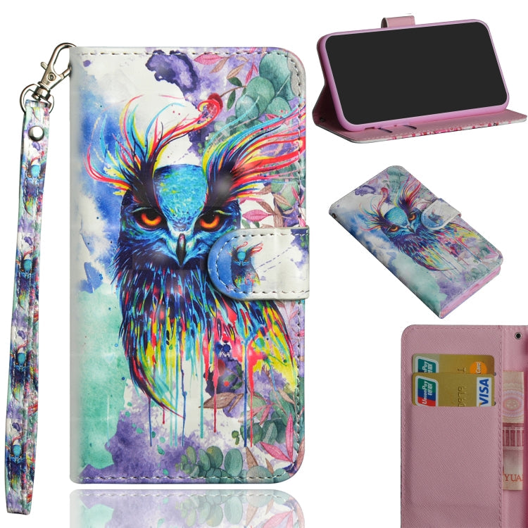 3D Painting Pattern Coloured Drawing Horizontal Flip TPU + PU Leather Case with Holder & Card Slots & Wallet-Reluova