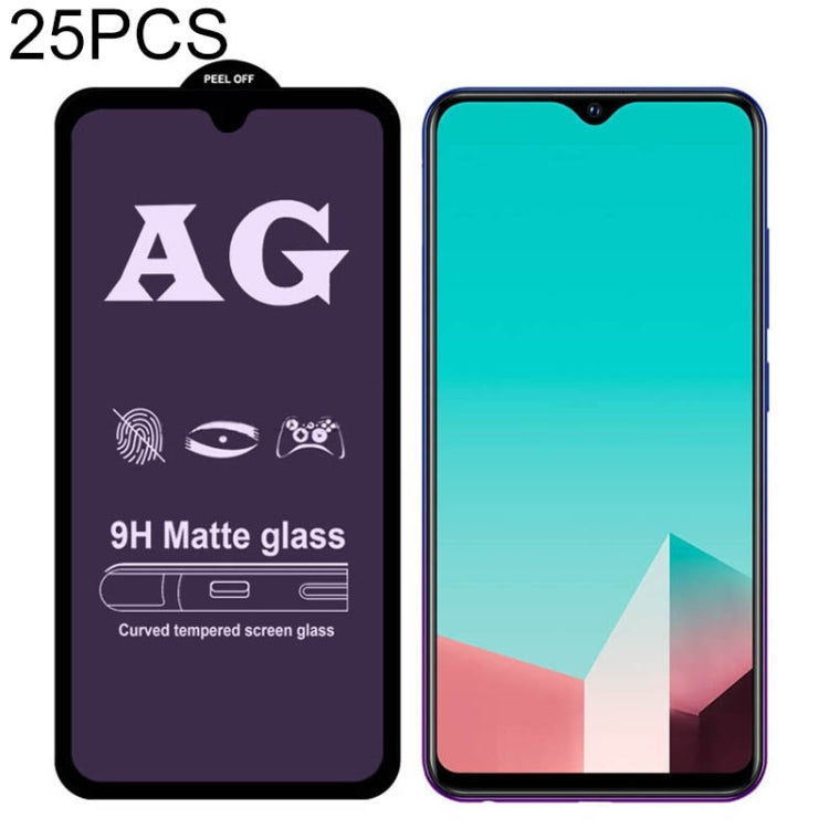 25 PCS AG Matte Anti Blue Light Full Cover Tempered Glass