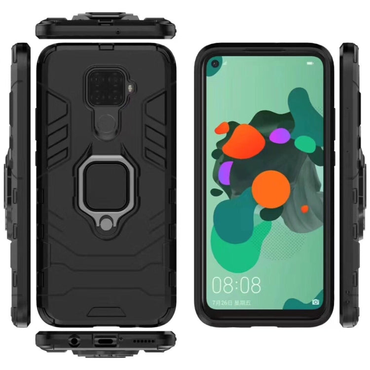 Panther PC + TPU Shockproof Protective Case with Magnetic Ring Holder for Huawei Nova 5i Pro / Mate 30 Lite