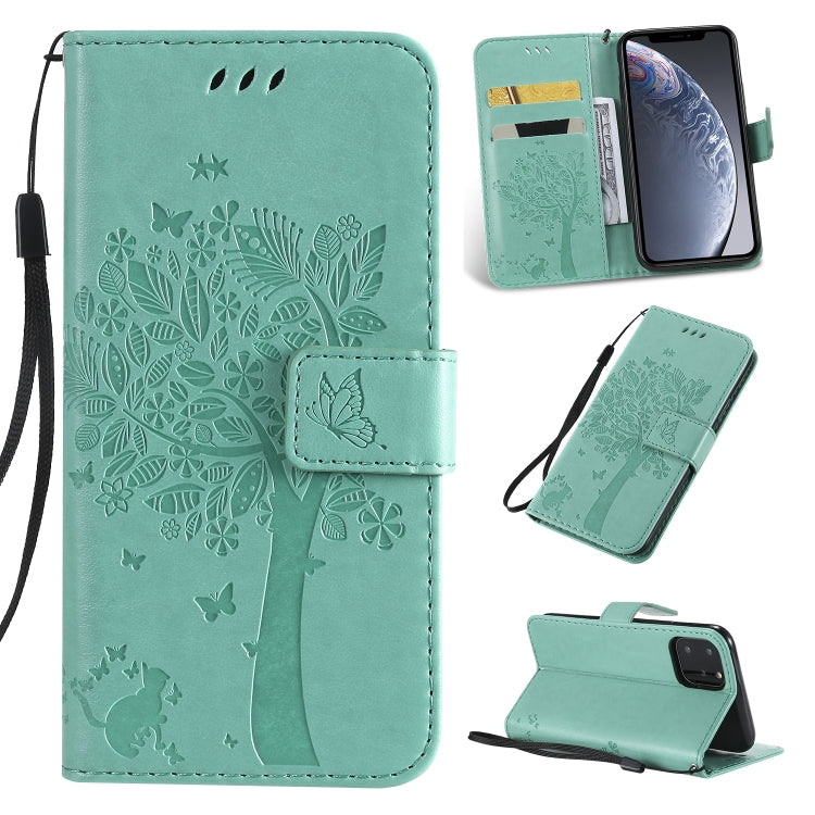 Tree & Cat Pattern Pressed Printing Horizontal Flip PU Leather Case with Holder & Card Slots & Wallet & Lanyard, Series 4 My Store