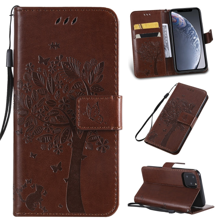 Tree & Cat Pattern Pressed Printing Horizontal Flip PU Leather Case with Holder & Card Slots & Wallet & Lanyard, Series 4 My Store