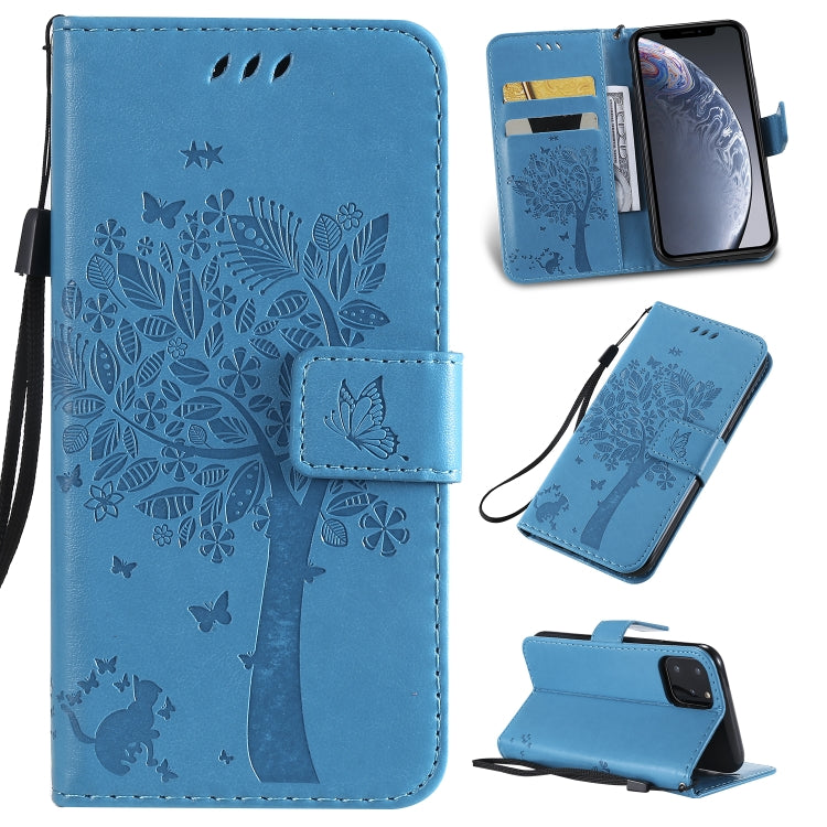 Tree & Cat Pattern Pressed Printing Horizontal Flip PU Leather Case with Holder & Card Slots & Wallet & Lanyard, Series 4 My Store