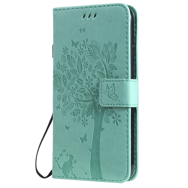 Tree & Cat Pattern Pressed Printing Horizontal Flip PU Leather Case with Holder & Card Slots & Wallet & Lanyard, Series 1 My Store