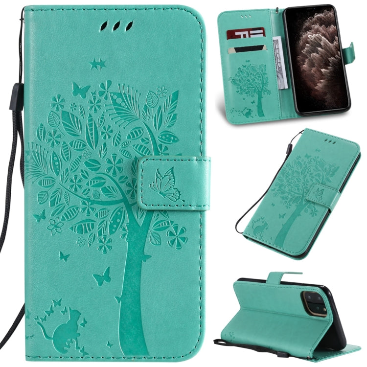 Tree & Cat Pattern Pressed Printing Horizontal Flip PU Leather Case with Holder & Card Slots & Wallet & Lanyard, Series 5 My Store