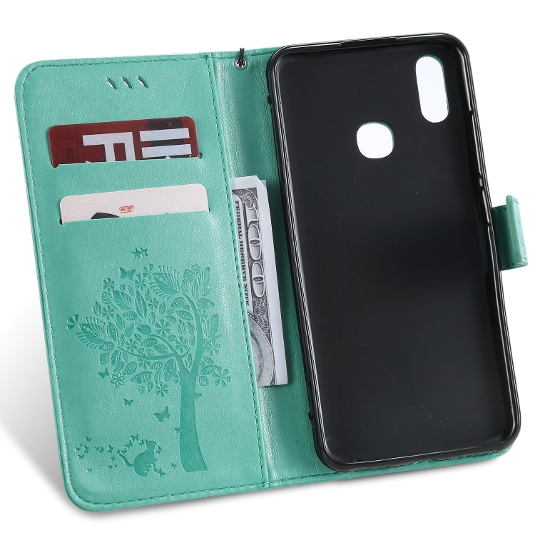 Tree & Cat Pattern Pressed Printing Horizontal Flip PU Leather Case with Holder & Card Slots & Wallet & Lanyard, Series 4 My Store