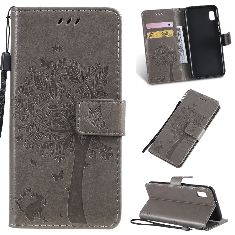 Tree & Cat Pattern Pressed Printing Horizontal Flip PU Leather Case with Holder & Card Slots & Wallet & Lanyard, Series 6 My Store