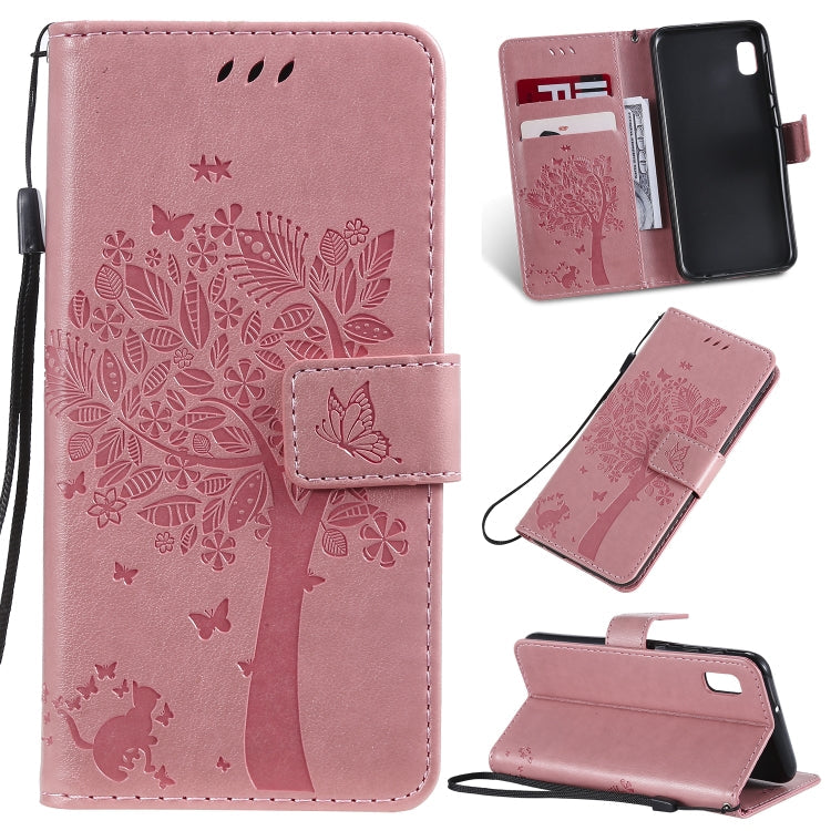 Tree & Cat Pattern Pressed Printing Horizontal Flip PU Leather Case with Holder & Card Slots & Wallet & Lanyard, Series 6 My Store