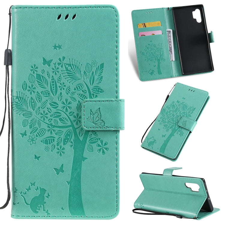 Tree & Cat Pattern Pressed Printing Horizontal Flip PU Leather Case with Holder & Card Slots & Wallet & Lanyard, Series 2 My Store