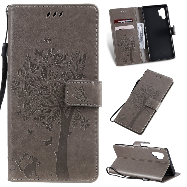 Tree & Cat Pattern Pressed Printing Horizontal Flip PU Leather Case with Holder & Card Slots & Wallet & Lanyard, Series 2 My Store