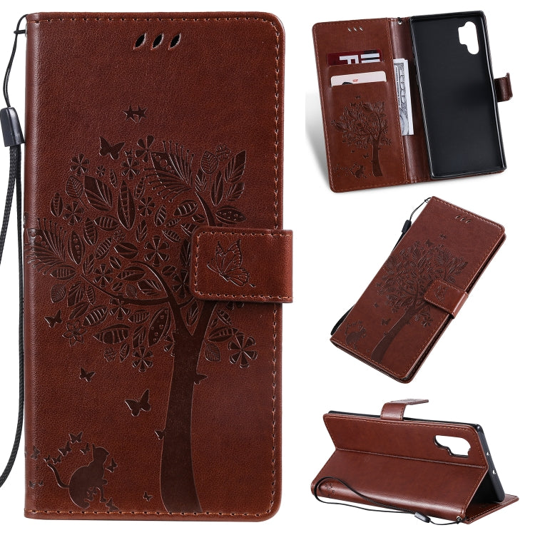 Tree & Cat Pattern Pressed Printing Horizontal Flip PU Leather Case with Holder & Card Slots & Wallet & Lanyard, Series 2 My Store