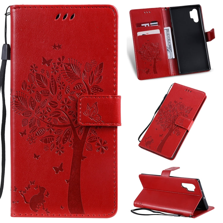 Tree & Cat Pattern Pressed Printing Horizontal Flip PU Leather Case with Holder & Card Slots & Wallet & Lanyard, Series 2 My Store