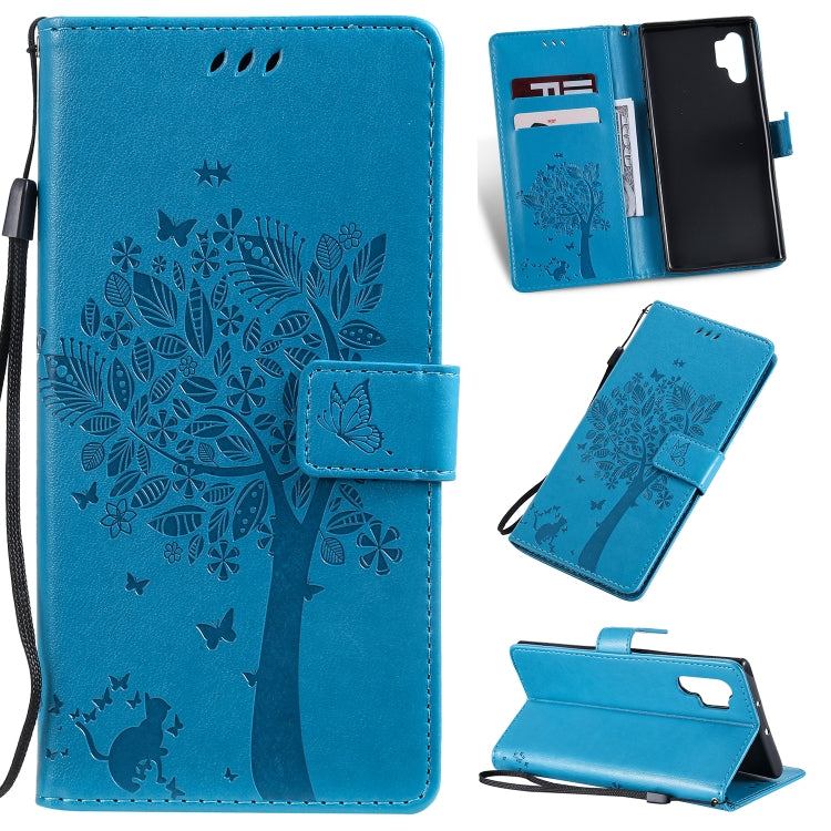 Tree & Cat Pattern Pressed Printing Horizontal Flip PU Leather Case with Holder & Card Slots & Wallet & Lanyard, Series 2 My Store