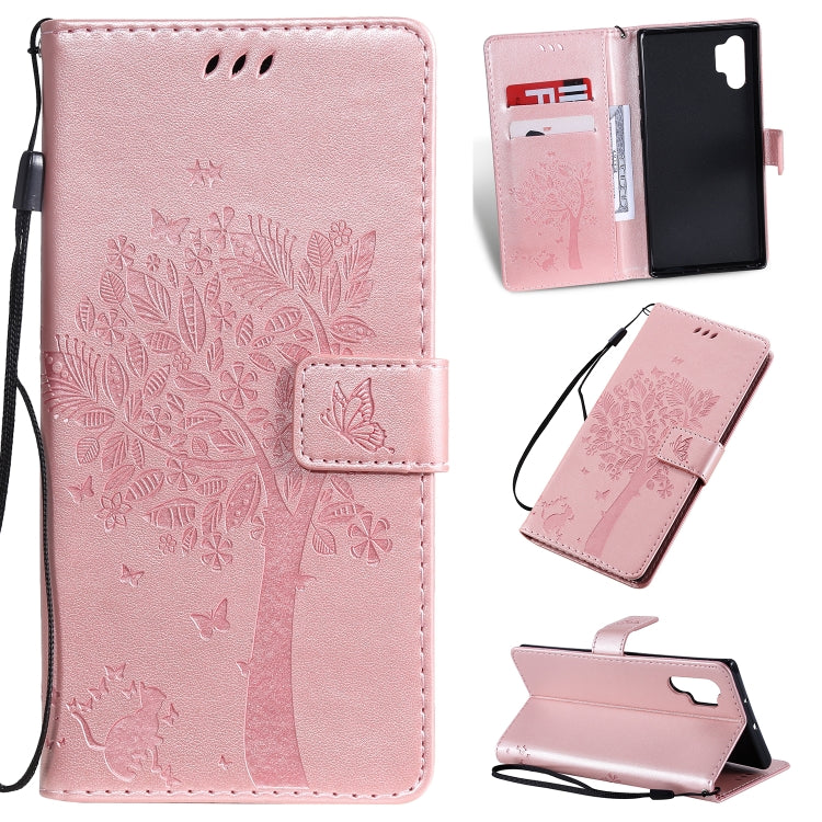 Tree & Cat Pattern Pressed Printing Horizontal Flip PU Leather Case with Holder & Card Slots & Wallet & Lanyard, Series 2 My Store