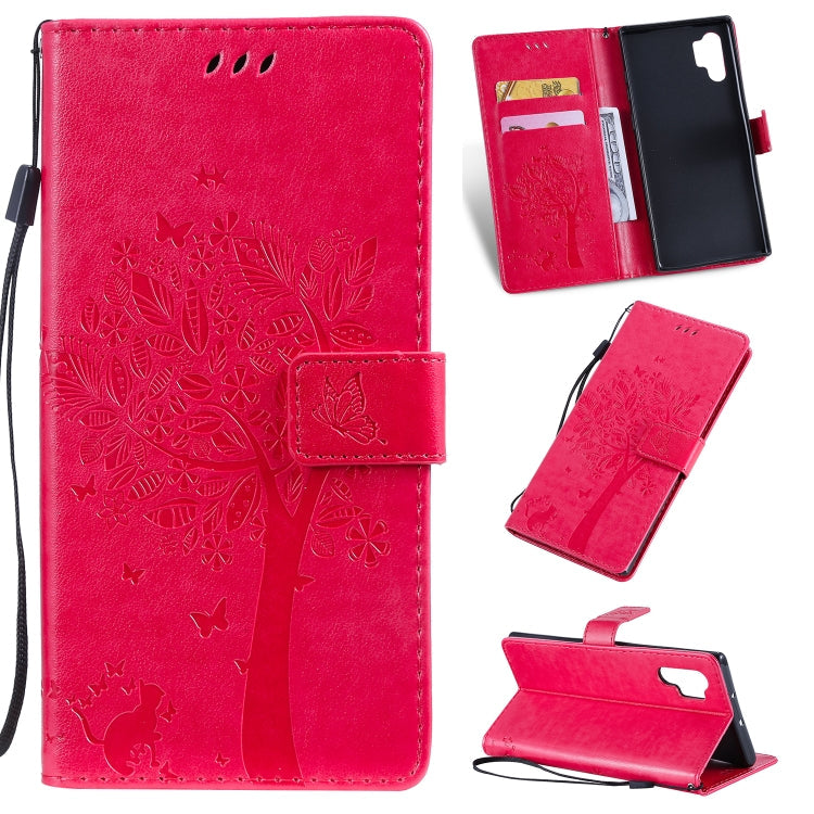 Tree & Cat Pattern Pressed Printing Horizontal Flip PU Leather Case with Holder & Card Slots & Wallet & Lanyard, Series 2 My Store