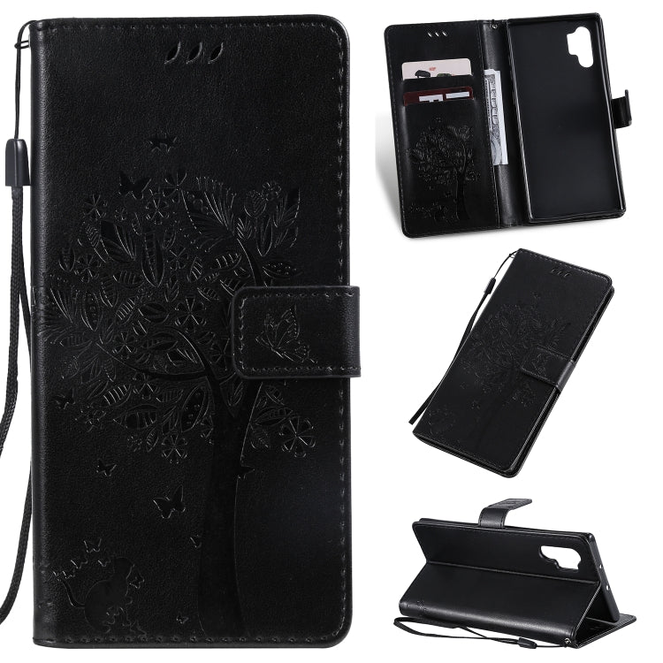 Tree & Cat Pattern Pressed Printing Horizontal Flip PU Leather Case with Holder & Card Slots & Wallet & Lanyard, Series 2 My Store