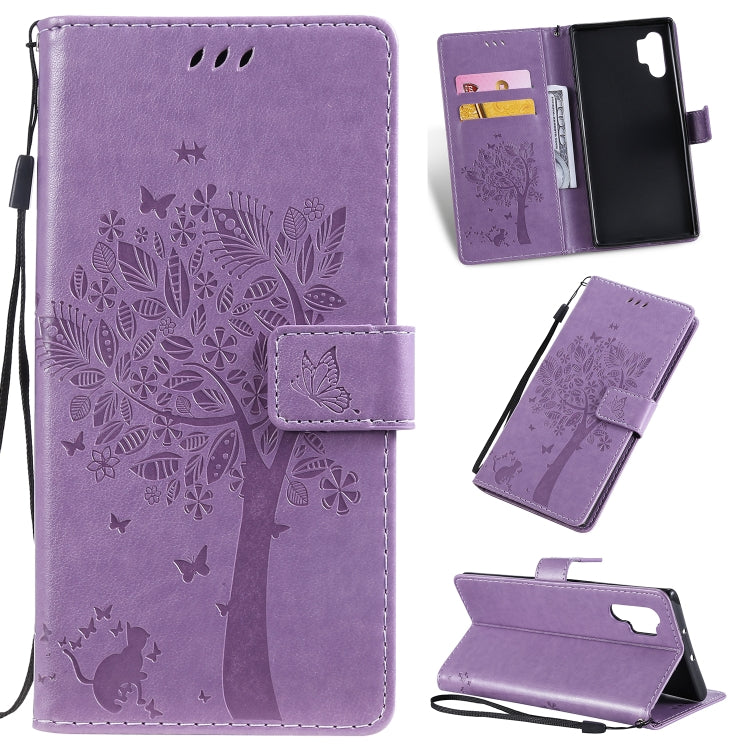 Tree & Cat Pattern Pressed Printing Horizontal Flip PU Leather Case with Holder & Card Slots & Wallet & Lanyard, Series 2 My Store