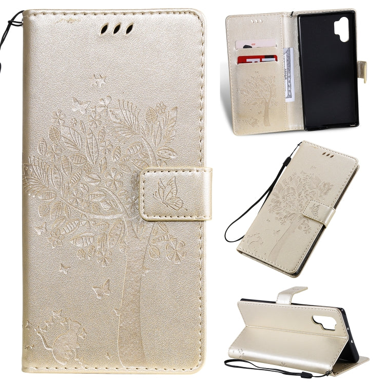 Tree & Cat Pattern Pressed Printing Horizontal Flip PU Leather Case with Holder & Card Slots & Wallet & Lanyard, Series 2 My Store