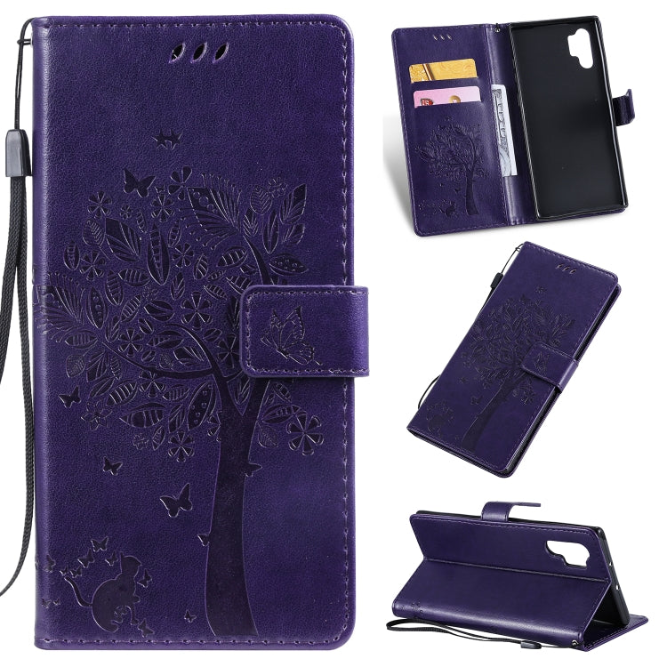 Tree & Cat Pattern Pressed Printing Horizontal Flip PU Leather Case with Holder & Card Slots & Wallet & Lanyard, Series 2 My Store